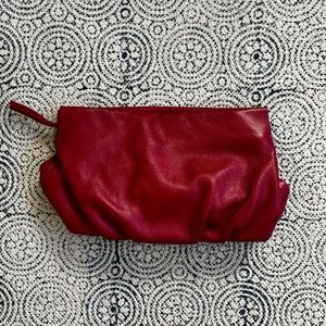 Zara Red Leather Clutch